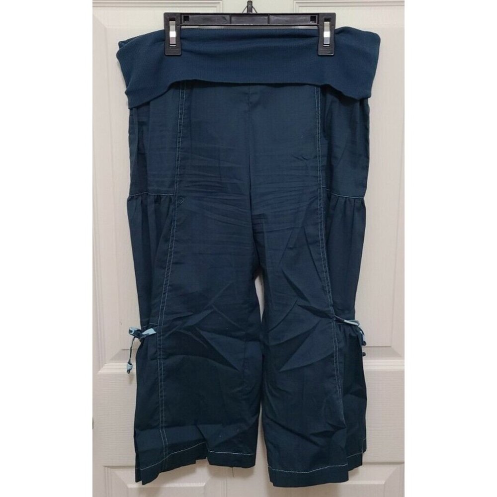 Matilda Jane‎ Women's Mindy Ruffle Butterfly Pull On Capri Pants Blue Size Small